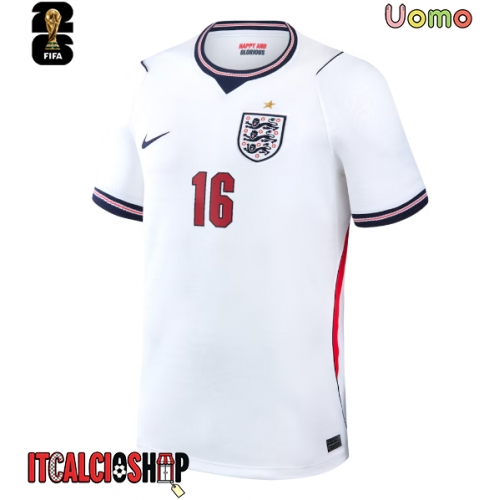 Inghilterra Kobbie Mainoo #16 Prima Maglia Mondiali 2026 Manica Corta